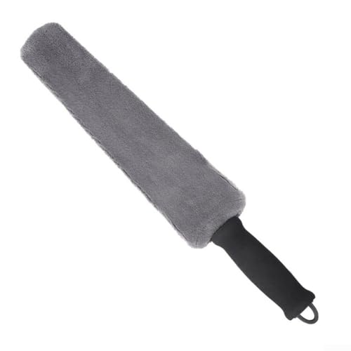 Brosse à poussière pour voiture avec courbure flexible à 180 degrés et matériau polaire corail pour enlever la poussière dans les aérations étroites et les espaces entre les sièges avec rangement