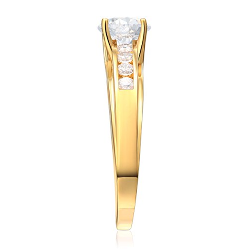 14K Yellow Gold Solid Wedding Engagement Ring - Size 6 #TOP2