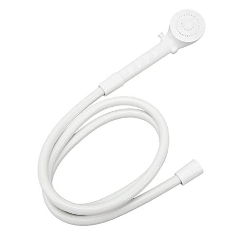 キャンピングカー シャワーヘッド ハンドヘルド 1.5m ホース 節水 RV シャワーセット ユニバーサル 制御しやすい (白)