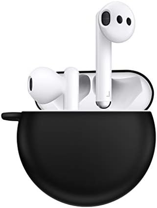 Wireless Charging Case for Airpods, Silicone Protective Case Cover and Earphone Accessories Case Skin Compatible with for Huawei Freebuds 3 2019 (Black)