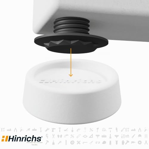 Hinrichs Ensemble de quatre amortisseurs de vibrations - Amortisseurs pour lave-linge - Pieds en caoutchouc pour lave-linge - Antivibration Accessoire pour AEG Bosch Siemens Privileg – vue 3