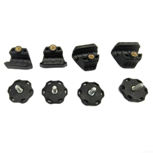 Vasiumic Lot de 4 clips de visière de football avec vis et écrous – Clips à vis de rechange pour casque de football, kit de réparation de visière...