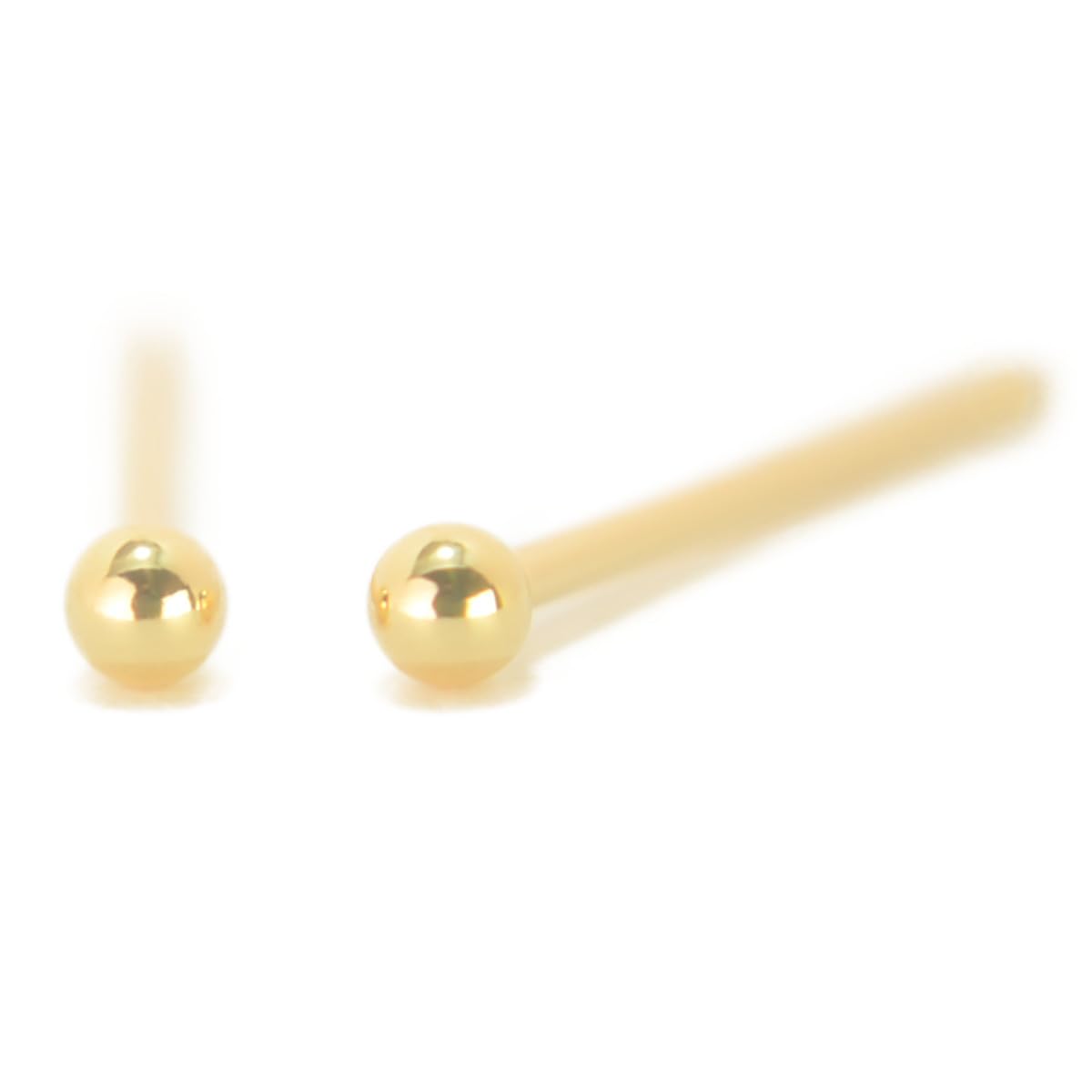 Amazon | 【18金ピアス】 セカンドピアス 18金 軸太 K18イエロー