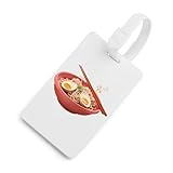 Etiquetas de identificación de equipaje de primera calidad con fideos ramen japoneses para maleta, etiquetas de identificación de equipaje de viaje, estilo blanco