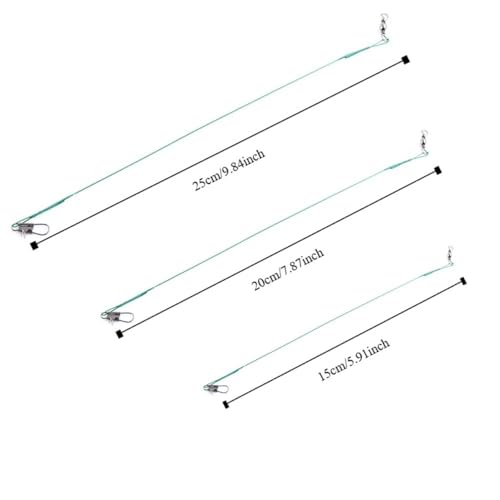 60pcs líderes de nylon con giratorios para pesca miniatura 2