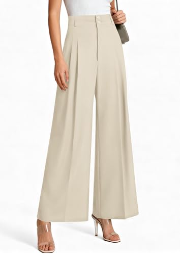Image of PRETTYGARDEN Women's High Waisted Wide Leg Dress Pants