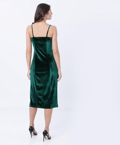 Image of Tokyo Talkies Women's Sleeveless Shoulder Strap Solid Dresses | Stylish Dresses | Party Dresses