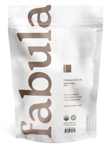 Fabula Organic Whole Bean Coffee - Medium Roast And Unroasted - 2 Bag Bundle #TOP2