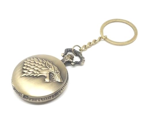 Image of Pocket Watch Metal Keychain Retro Vintage for Gifting With Key Ring Anti-Rust