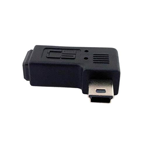 KinshopS Mini USB Male To Female 90 Degree Extended Adapter Left Right Angle Adapter