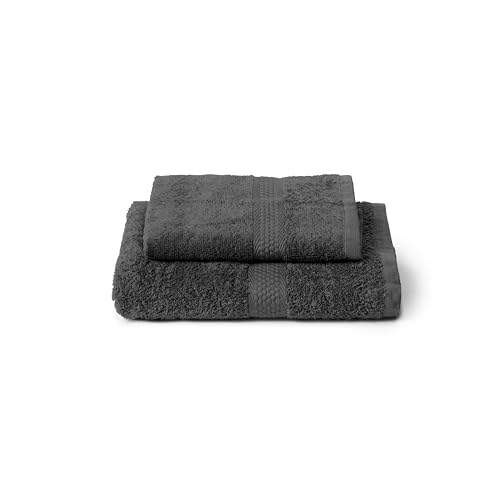 SET ASCIUGAMANI 100% COTONE: Realizzato con tessuti di alta qualità, questo set comprende un asciugamano viso e un asciugamano bidet ospite in 100% cotone, morbidi e resistenti per un’asciugatura rapida e delicata