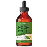 Natural Riches Neem Oil for Skin Care Cold Pressed, 100% Pure. Great for Hair Care, Skin, Nails,...
