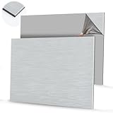 Blulu 2 Pcs Aluminum Composite Panel, 1/4" Thick Rectangle Aluminum Sheet for Industry Crafting Handcraft DIY Projects(Brushed Silver,36"x24")