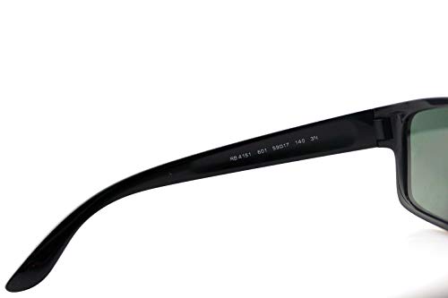 Rb4151-601 Sunglasses Black W/Green Lens 59Mm #TOP5