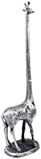 Handcrafted Nautical Decor Rustic Silver Cast Iron Giraffe Extra Toilet Paper Stand 19" - Decorative Cast