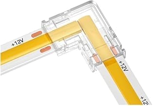 Jacka 10mm l L-Shaped LED Strip Connector for 12V & 24V Wide Light Strips – Perfect for Corner, Angle, and Seamless Connection – Ideal for Home, Diwali, Christmas - Pack of 10