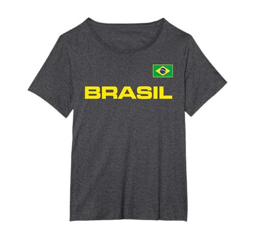 Camiseta Deportiva con Bandera de Brasil Camiseta