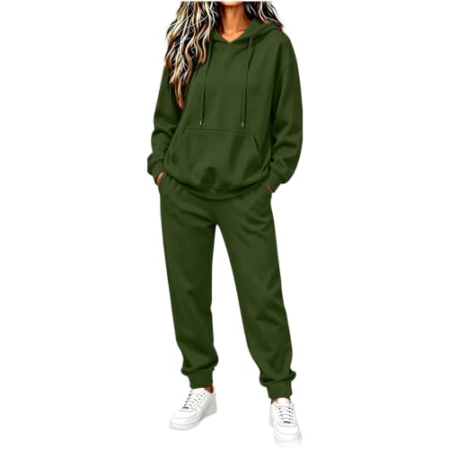 Sweatsuits Women 2 Piece Outfit Hoodie Elastic Jogger Pants Casual Fall - image 1