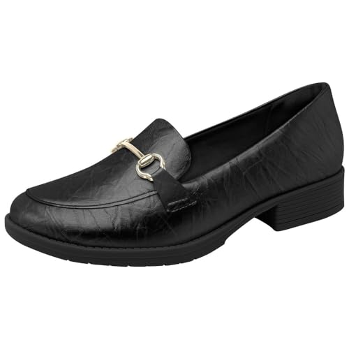 Mocassim Loafer Feminino Leci Preto Piccadilly 653001-2