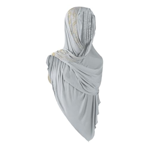 Women Muslim Turban One Piece Sequin Hijab Modest Fashion Eid Islamic Ramadan Shawl Headwear Scarf4