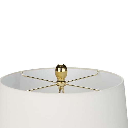 Image of Nourison Home 23 inch Olive Green Ceramic Pot Table Lamp for Bedroom, Living Room, Dining Office, with White Tapered Drum Shade
