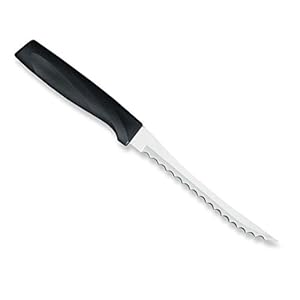 Rada Cutlery Anthem Series Tomato Slicer Knife, Made in USA, Black Handle