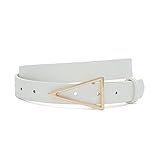 HOTWILL Women Belts for Jeans Dress Skinny Waist Belt with Gold Triangle Buckle 0.90" Width Thin Bel