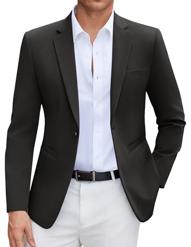 Image of COOFANDY Mens Casual Blazer Slim Fit Suit Jacket One Button Sport Coats | Lightweight Blazer,Real Welt Pocket,Business Casual Wear,Wedding,Prom,Date,Party