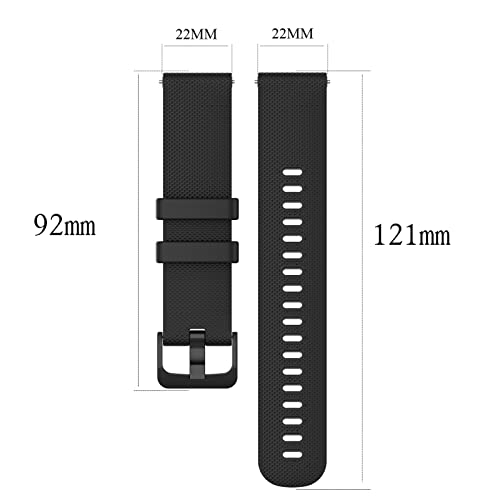 Correa de silicona 22mm para Garmin Forerunner 255 miniatura 6