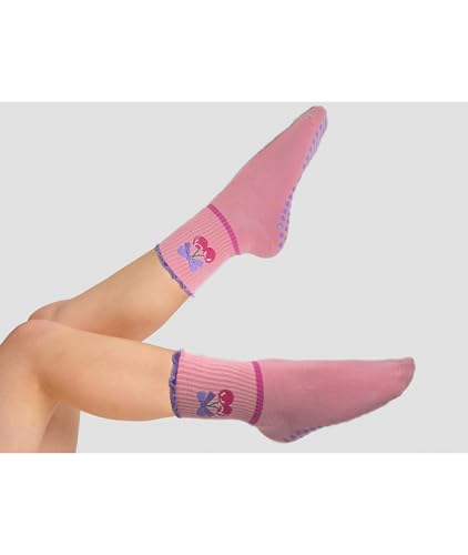 Pilates Socks for Women Cute Grip Non-Slip Ruffle Yoga Socks for Dance, Barre, Home Workouts3