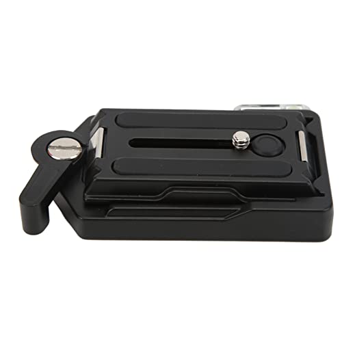 Placa de montaje rápido de aleación de aluminio con doble rosca para trípode 4