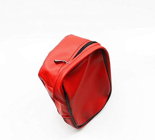 Universal Dirt Bike Off-road PU Leather Tool Bag Storage Tool For Motorcycle Honda Kawasaki Yamaha XR250 KLX250 DRZ 250 (Red)