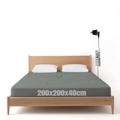 Esterilla De Tierra, Sábana De Tierra, Alfombrilla Conductiva Con Cable De Tierra Ue, 90 Algodón Orgánico 10 Fibra De Plata Pura, Sábana Bajera Conductora Para Un Mejor Sueño 200x200cm