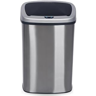 NETTA Kitchen Bin 70L, Large Touch-Free Automatic Motion Sensor Waste Rubbish Bin, Dustbin, Trash Can, Smudge Resistant Brushed Stainless Steel