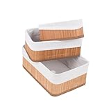Photo Gallery homoyoyo 3 pezzi cesti intrecciati in rattan naturale per organizzazione scrivania contenitori quadrati multifunzionali per ufficio e casa per snack e piccoli oggetti design stabile e Photo Gallery homoyoyo 3 pezzi cesti intrecciati in rattan naturale per organizzazione scrivania contenitori quadrati multifunzionali per ufficio e casa per snack e piccoli oggetti design stabile e