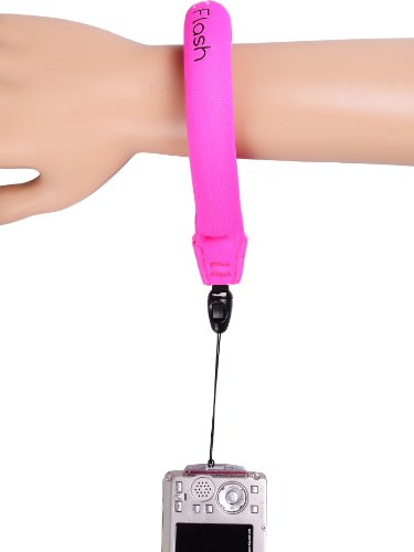 Nordic Flash Waterproof Camera Float (2-Pack) Floating Strap For Underwater Gopro, Panasonic Lumix, Nikon Aw110, Canon D20 & D30, Fujifilm, Olympus Tough - Floats Your Device - Pink & Red #TOP4