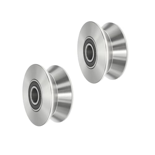 Sliding Gate Wheel Stainless Steel V Groove Wheel Heavy Duty Conveyor Rollers Industrial Caster Ball Bearing Pulley Rolling Gate Hardware Kit for Garage Door Machinery