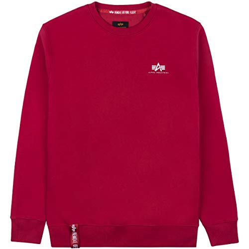 Alpha Industries Herren Basic Sweater Small Logo, RBF Red, XXL – Ansicht 1