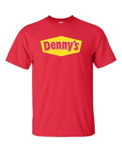 ddvvtuuwh Denny's Restaurant Men's Logo T-Shirt Red