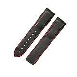 ROUREOX Cinturino Silicone 22mm Bracciale Gomma Cucito Impermeabile Cinturino Ricambio Chiusura Farfalla Déployante per Omega Seamaster series-E1