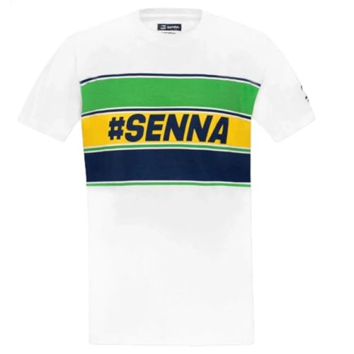 T-Shirt Ayrton Senna Blanc le vêtement Formule 1 idéal pour les Grands Prix