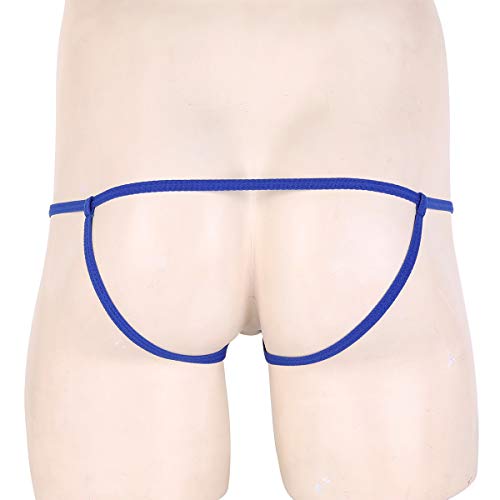 FGHSFRT Men's Lingerie O Ring Bugle Pouch Enhancer C-Strap Thongs Bracelet Jockstrap Underwear Royal Blue4