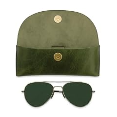 Green Leather Sunglass Cases