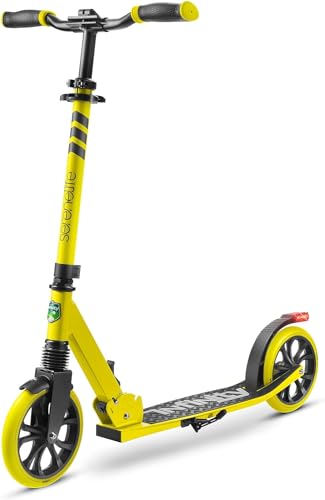 SereneLife Kick Scooter per Adulti, Adolescenti e Bambini -Monopattino a 2 Ruote con Manubrio a T-Bar Regolabile - Piattaforma in Lega Antiscivolo - Monopattini Pieghevoli con Cinghia per il Trasporto