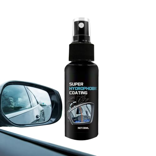 Derwrtup Car Glass Coating | 30ml Agent Hydrofuge Vitrage Automobile | Traitement Anti-Buée pour Vitres et Rétroviseurs Sécurité Conduite et Entretien Véhicule