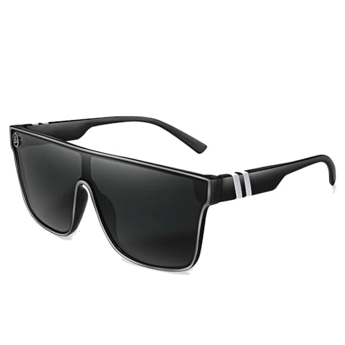 Lunettes de soleil polarisées pour conduite et pêche monture carrée homme