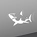 Great White Shark Vinyl Decal Sticker | Cars Trucks Vans Walls Laptops Cups | White | 6 inches | KCD1032