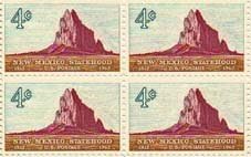 Shiprock Set of 4 X 4 Cent Us Postage Stamps Scot #1191a