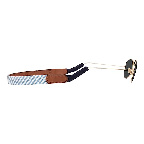 Image of Leather Hand-Stitched Needlepoint Sunglass Strap Retainer