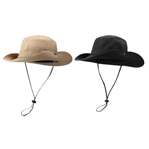 2Pcs Sun Hat for Women Wide Brim Summer UV Protection Ladies Gardening Hats Cowboy Style